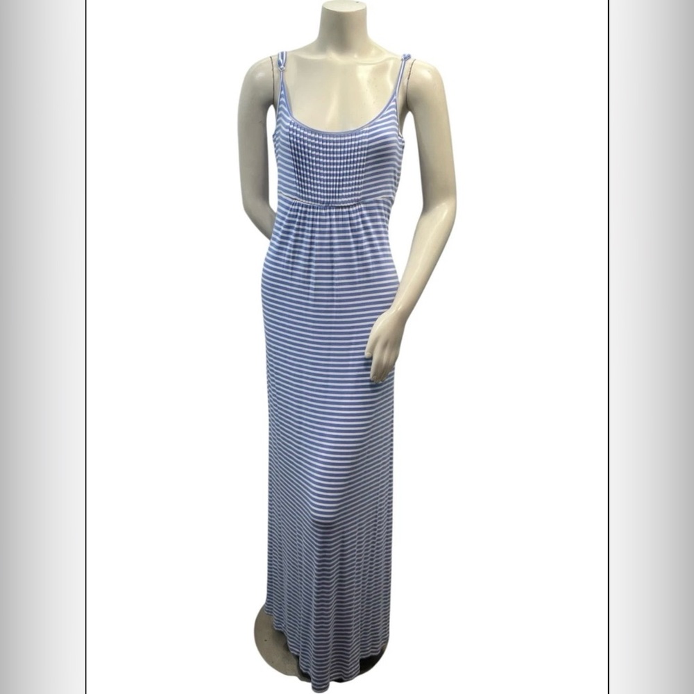 Calvin Klein Blue and White Maxi Dress